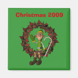Funny Elf über den Weihnachtsfeiertag Magnet