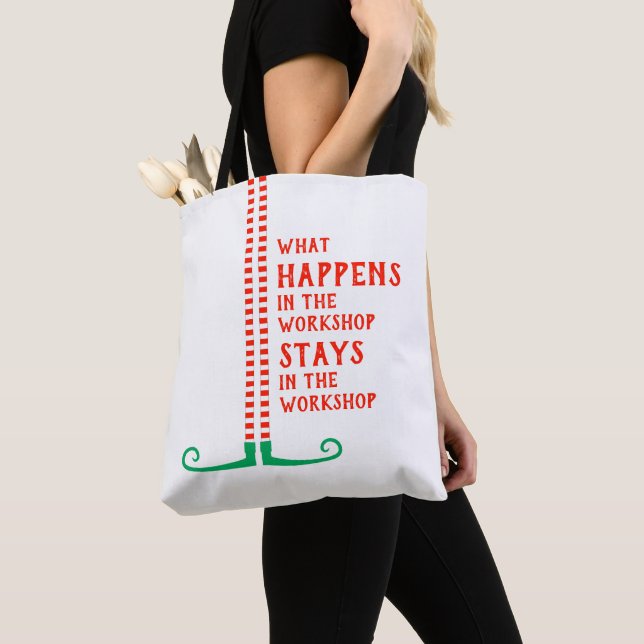 Funny Elf Was im Workshop Bleibe Tasche (Von Nahem)