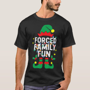 Funny Elf Zwang Familienspass Sarcastic Weihnachte T-Shirt