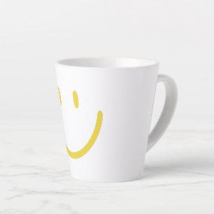 Funny Emoji Face Latte Tasse