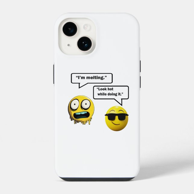 Funny Emoji iPhone / iPad Case 14 Hülle (Rückseite)