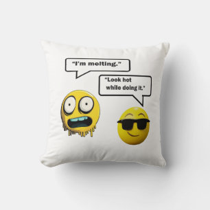 Funny Emoji Quote Throw Kissen