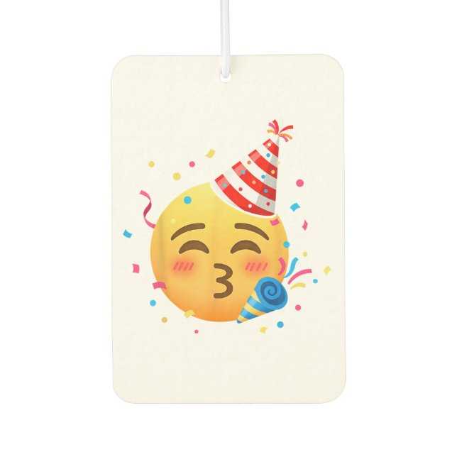Funny Emoticon Party Autolufterfrischer (Vorderseite)