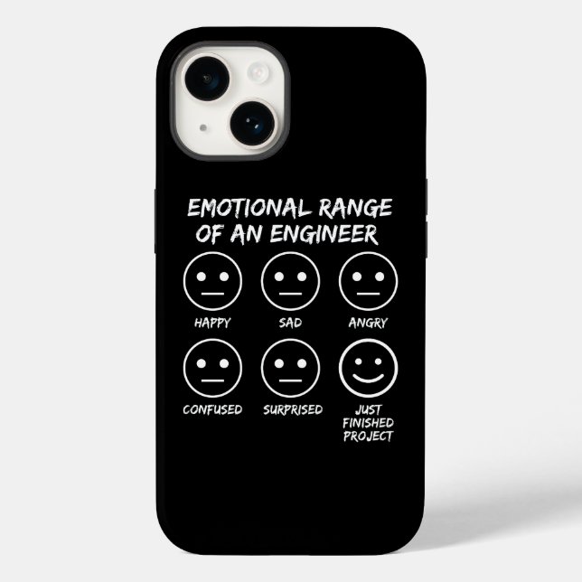 Funny Emotional Range eines Ingenieurlüfters Case-Mate iPhone 14 Hülle (Rückseite)