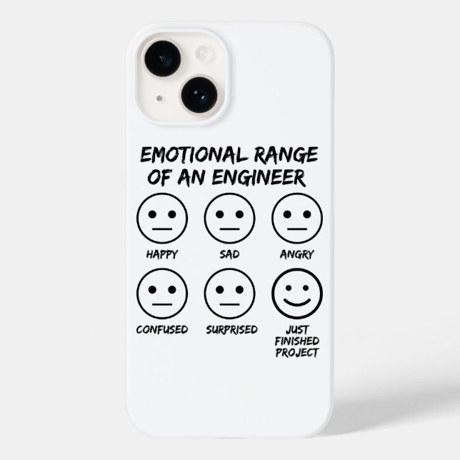 Funny Emotional Range eines Ingenieurlüfters Case-Mate iPhone 14 Hülle (Rückseite)