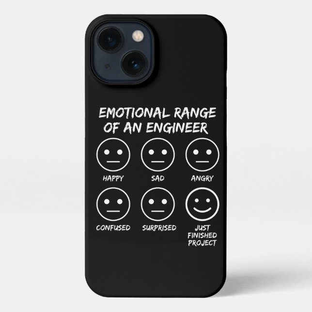 Funny Emotional Range eines Ingenieurlüfters iPhone Hülle (Rückseite)