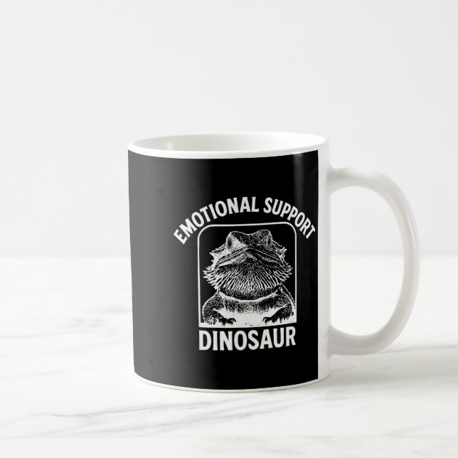 Funny Emotional Suprt Dinosaur  Kaffeetasse (Rechts)