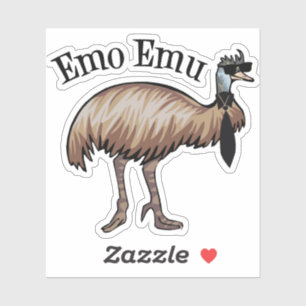 Funny Emu Aufkleber