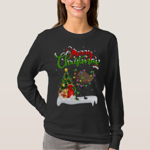 Funny Emu Bird Lover Xmas Lighting Emu Weihnachten T-Shirt