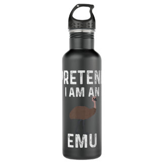 Funny Emu Design Bird Costume Emus  Edelstahlflasche