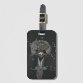 Funny Emu Einstein Gepäckanhänger
