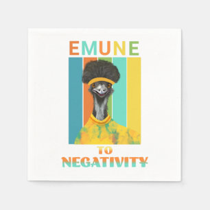 Funny Emu Pun - Emune to Negativity Serviette