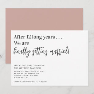 Funny Endlich Lässige Hochzeit verheiratet Einladung