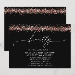 Funny Endlich Lässige Hochzeit verheiratet Einladung