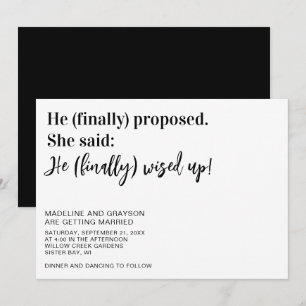 Funny Enfin Faire-part de mariage Décontracté