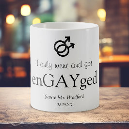Funny 'enGAYged' Verlobung Kaffeetasse