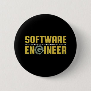 Funny Engineer Software Engineering und Programmie Button