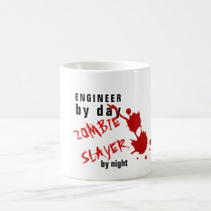 Funny ENGINEER TASSE Zombie Slayer by Night Named
