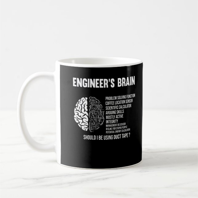 Funny Engineering Spaß Brain Engineer Joke Kaffeetasse (Links)