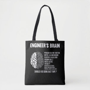 Funny Engineering Spaß Brain Engineer Joke Tasche