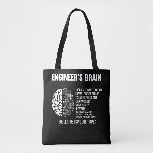 Funny Engineering Spaß Brain Engineer Joke Tasche (Vorderseite)