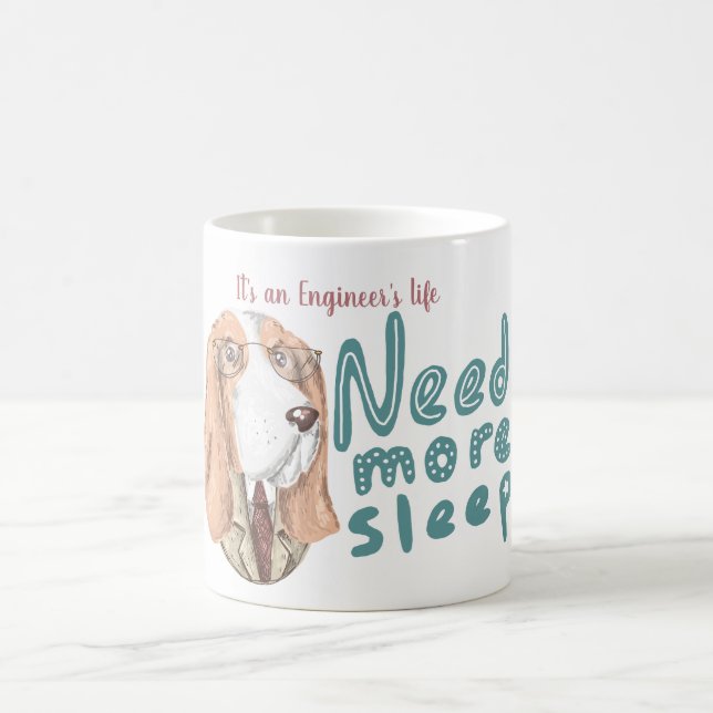 Funny Engineers Life - Coon Hund in Tweeds Kaffeetasse (Mittel)