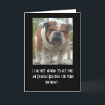 Funny English Bulldog Birthday Card Karte<br><div class="desc">Passen Sie dies an oder unterschreiben Sie auf Zuhause!</div>