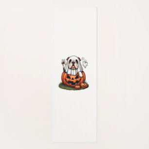 Funny English Bulldog Ghost Boo Halloween Womens M Yogamatte