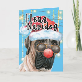 Funny English Mastiff Weihnachtsflechte navidog Karte