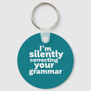 Funny English Teacher Stille Korrektur Grammatik Schlüsselanhänger