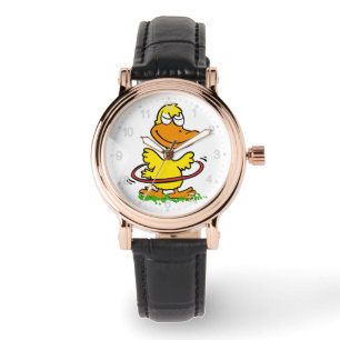 Funny Entenhula  Hintergrundfarbe auswählen Armbanduhr