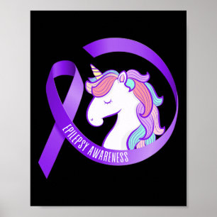 Funny Epilepsy Awareness Unicorbon 1 Poster