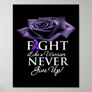 Funny Epilepsy Awareness women Kids lila Band Poster