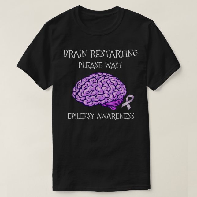 Funny Epilepsy Awareness women Kids lila Band  T-Shirt (Design vorne)