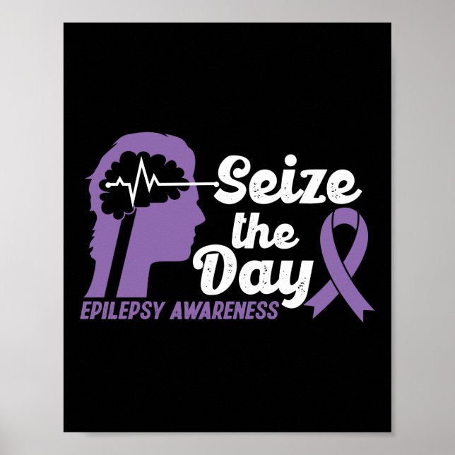 Funny Epilepsy Awarze The Day Ribbon Poster (Vorne)
