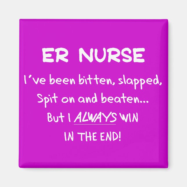 Funny ER Nurse Geschenke Magnet (Vorne)
