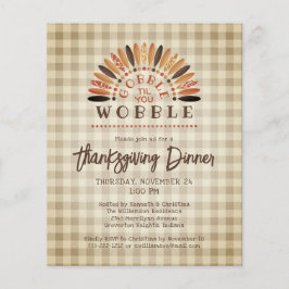 Funny Erntedank Abendessen Kariertes Budget Einlad