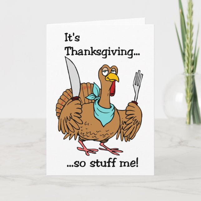 Funny Erntedank Card Feiertagskarte (Vorderseite)