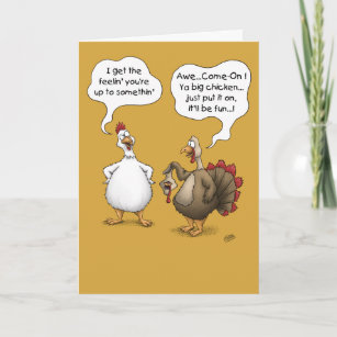 Funny Erntedank Cards: Große Hühner Feiertagskarte