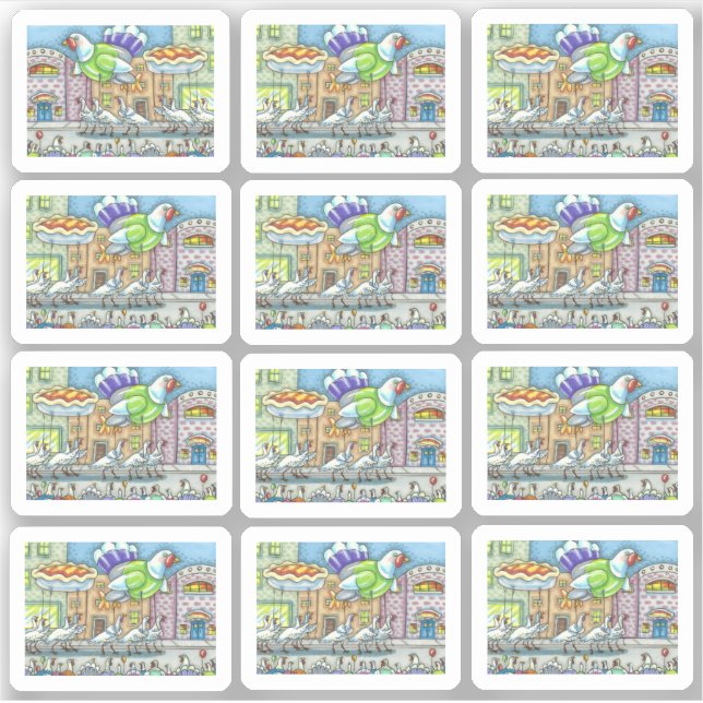 FUNNY ERNTEDANK DAY PARADE TÜRKEY BALLOON AUFKLEBER (Vorderseite)