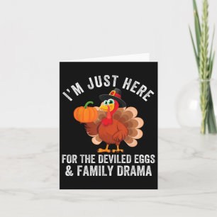 Funny Erntedank Deviled Eggs Family Drama - Uni Karte