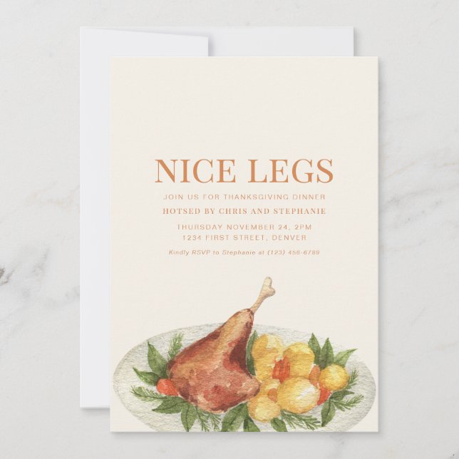 Funny Erntedank Dinner Party Einladung (Vorderseite)