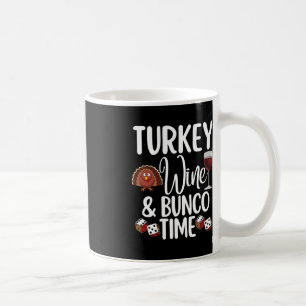 Funny Erntedank Fall Spaß Türkei Wein und Bunc Kaffeetasse