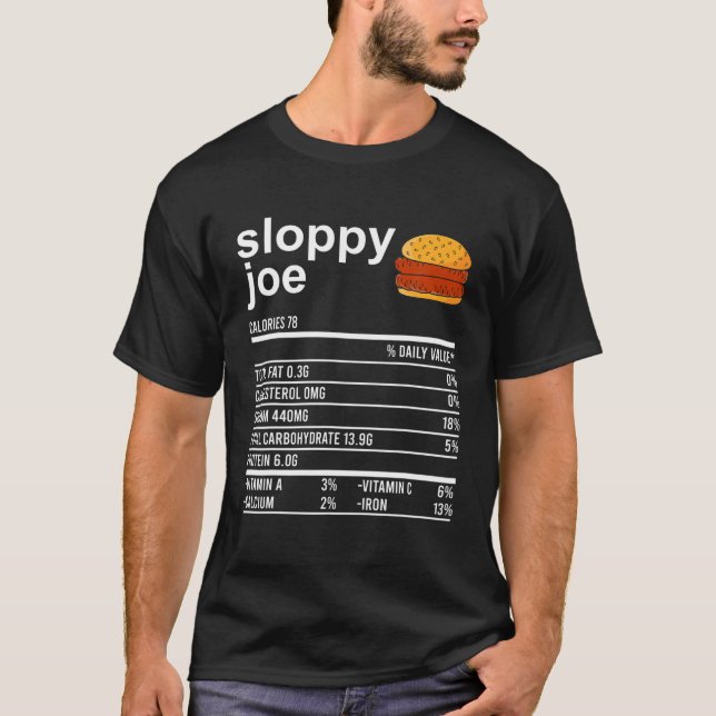 Funny Erntedank Food Apparel, Sloppy Joe Nutrit T-Shirt (Vorderseite)