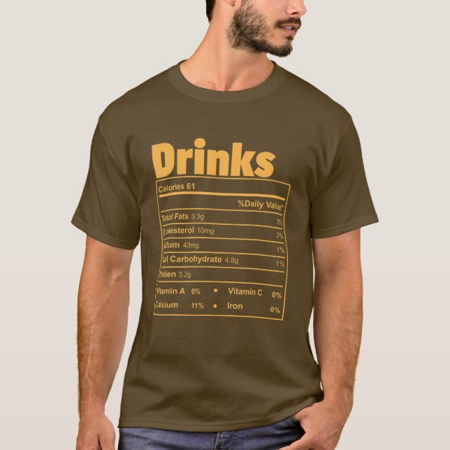 Funny Erntedank Food Drinks Ernährung Fakten T-Shirt (Vorderseite)