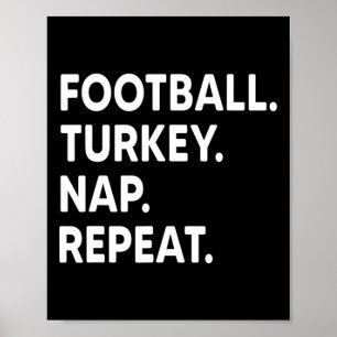 Funny Erntedank Football Saison Türkei Nickerchen  Poster