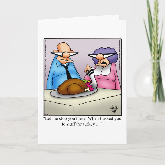 Funny Erntedank Grußkarte Feiertagskarte (Vorderseite)