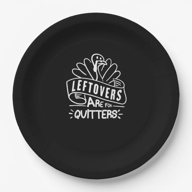 Funny Erntedank Leftovers sind für Quitters Turk Pappteller (Vorderseite)