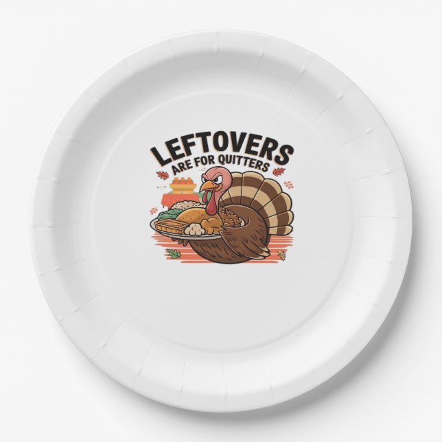 Funny Erntedank - Leftovers sind für Quittung Pappteller (Vorderseite)