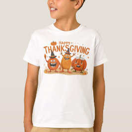 Funny Erntedank Pumpkins in Hexenhats Cartoon T-Shirt